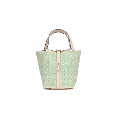 HERMES PICOTIN LOCK 18 SWIFT PALLADIUM HARDWARE (18*18*13cm)